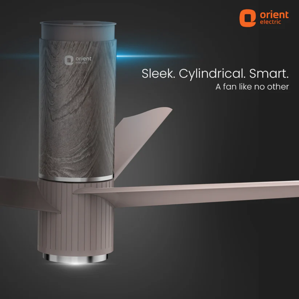 AEROSLIM IOT REMOTE FAN WITH LIGHT 1200MM  CHAMPAGNE BROWN